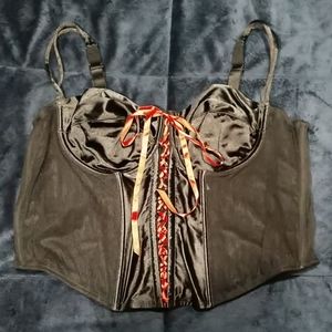 Cacique Black Red 42 Sexy Sensual Corset